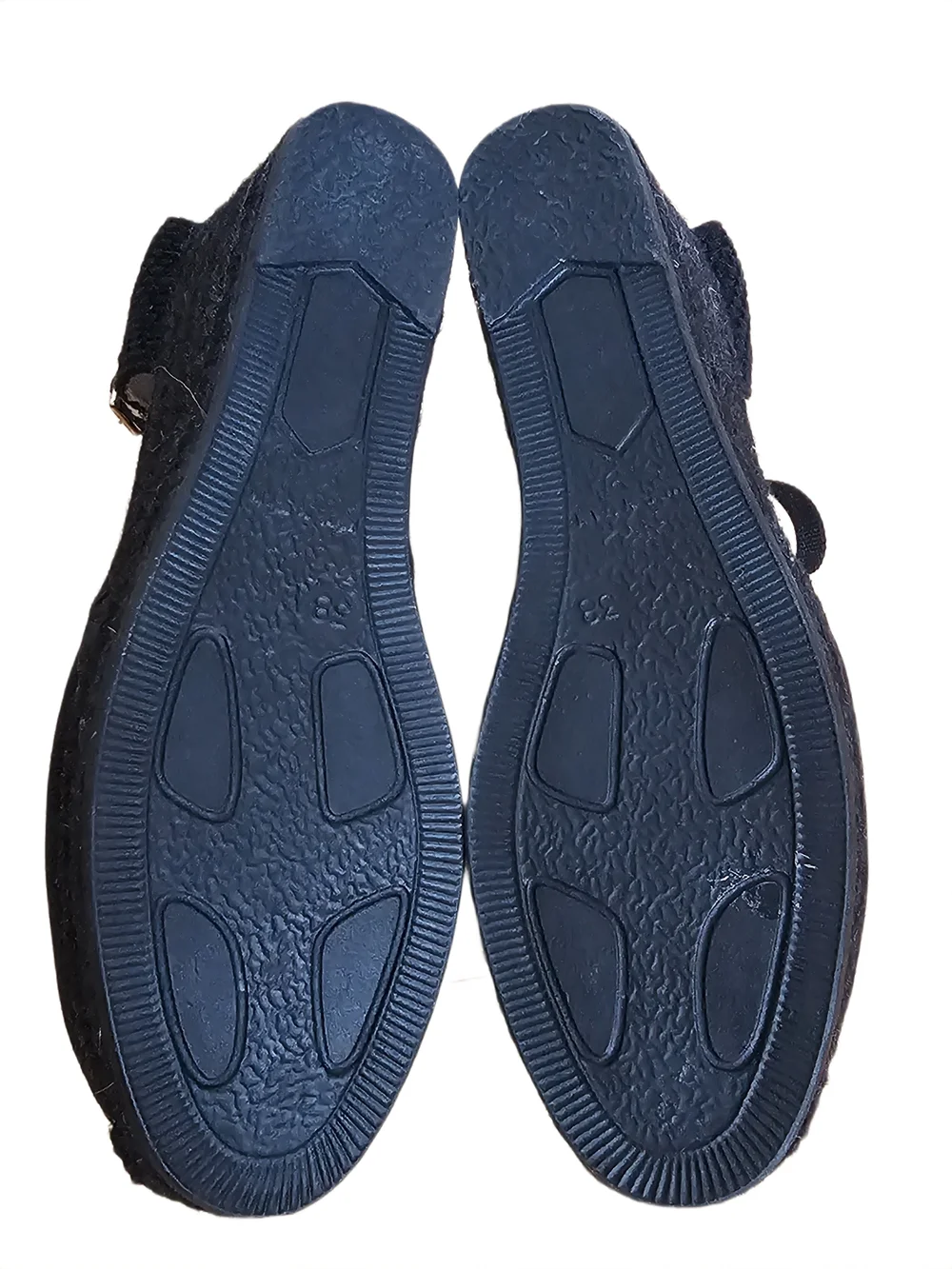 Poldo Calzature Robi Melange Negro Espadrille Wedge Sandals Black Size 38